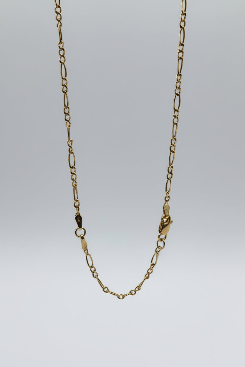 10K Solid Gold Figaro Bracelet (8”)