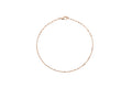 10K Rose Gold mirror station chain Bracelet (7”, 1.1 mm)
