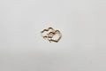 14K Gold Heart Hoop Earrings