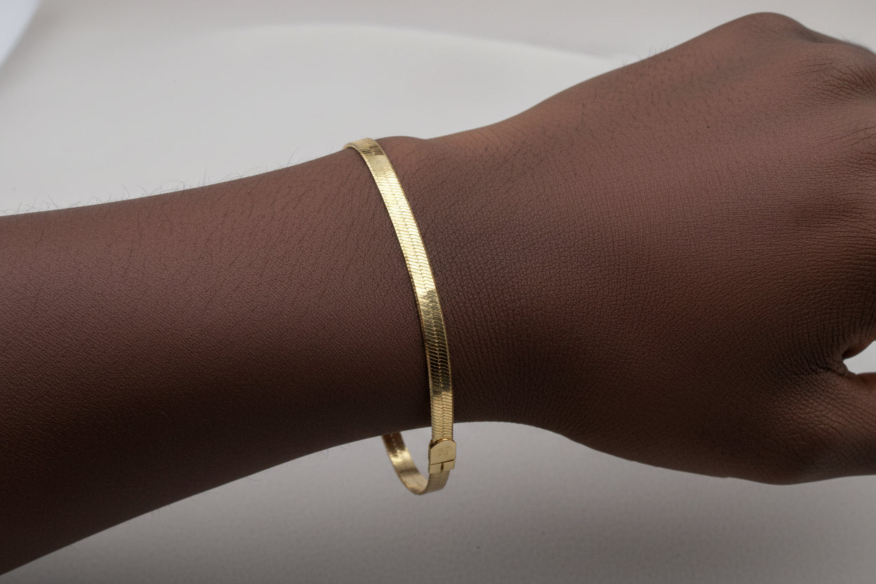 Italian Gold-Plated Sterling Silver Bracelet (Approx. 8”)