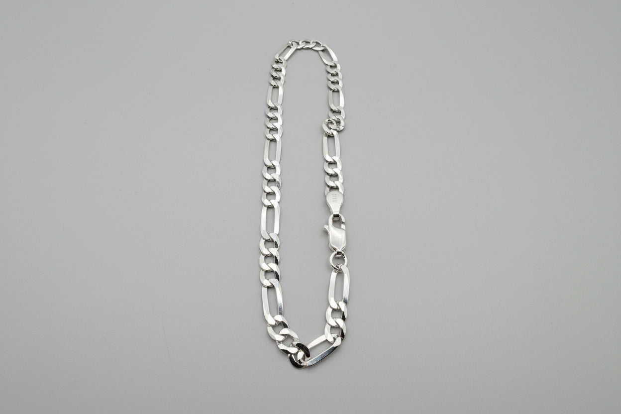 Sterling Silver Figaro Bracelet (7.5”, 4.6 mm)