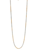 Sterling Silver Tricolor Curb Chain  (16”, 2.6 mm)