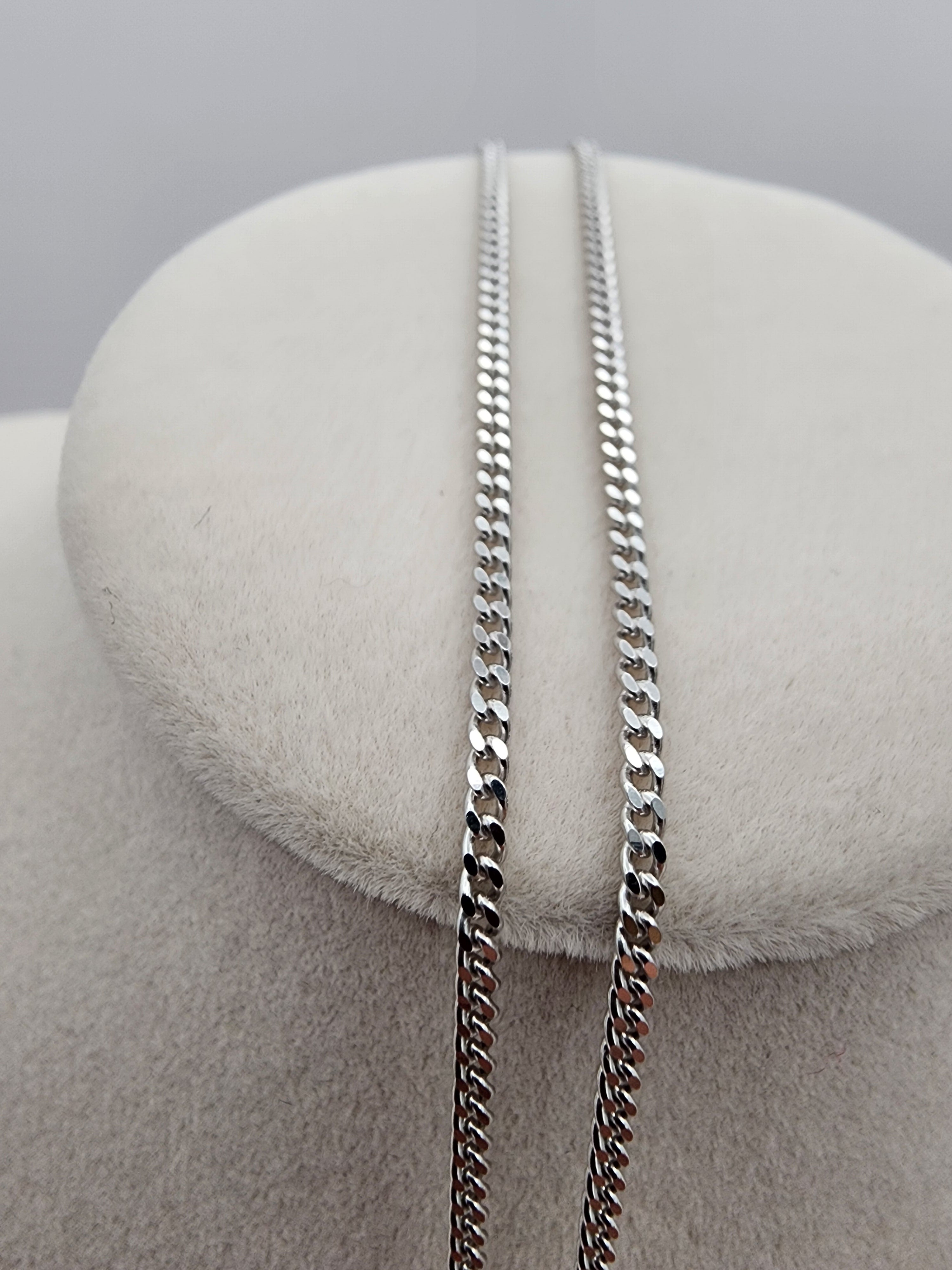 Sterling Silver Curb Link Chain (16”, 1.8 mm)