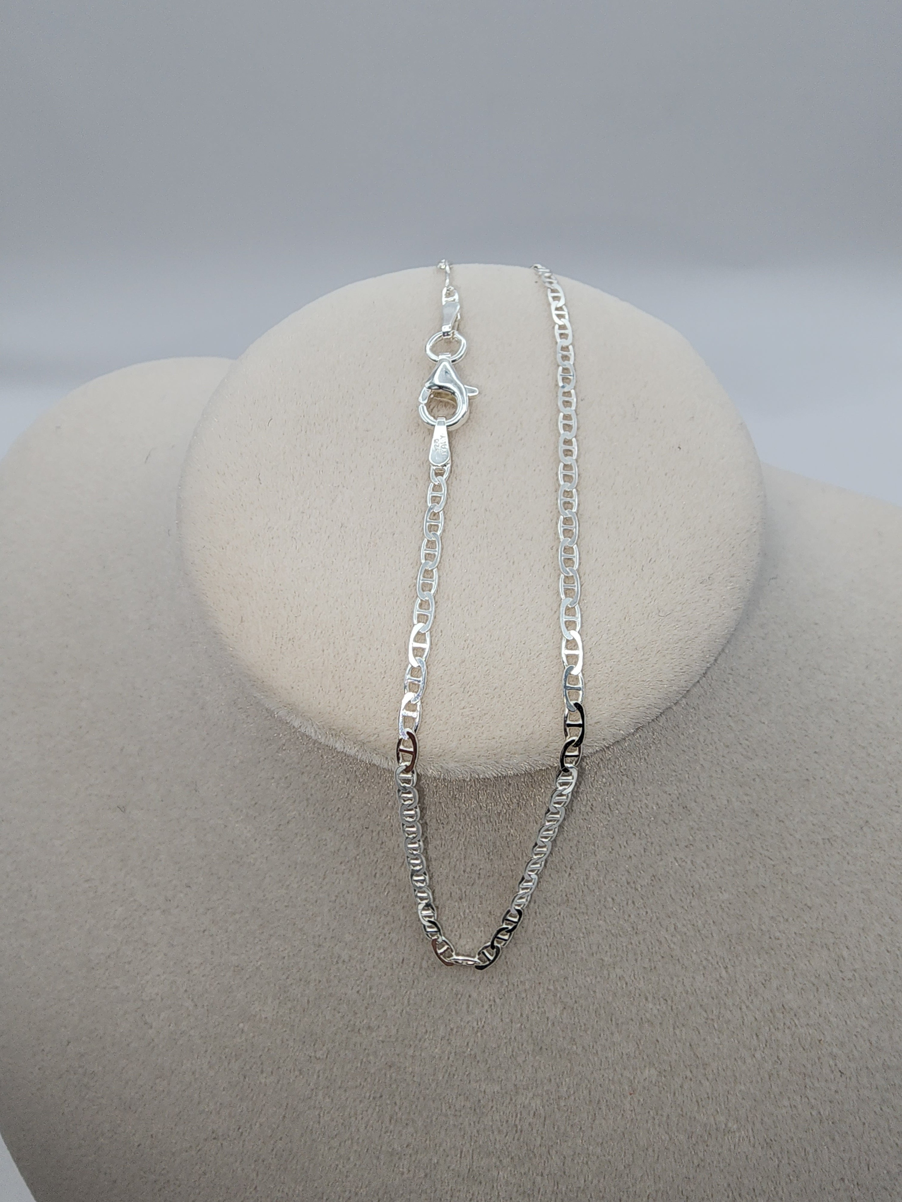 Sterling Silver Mariner Chain (16”, 2.1 mm)