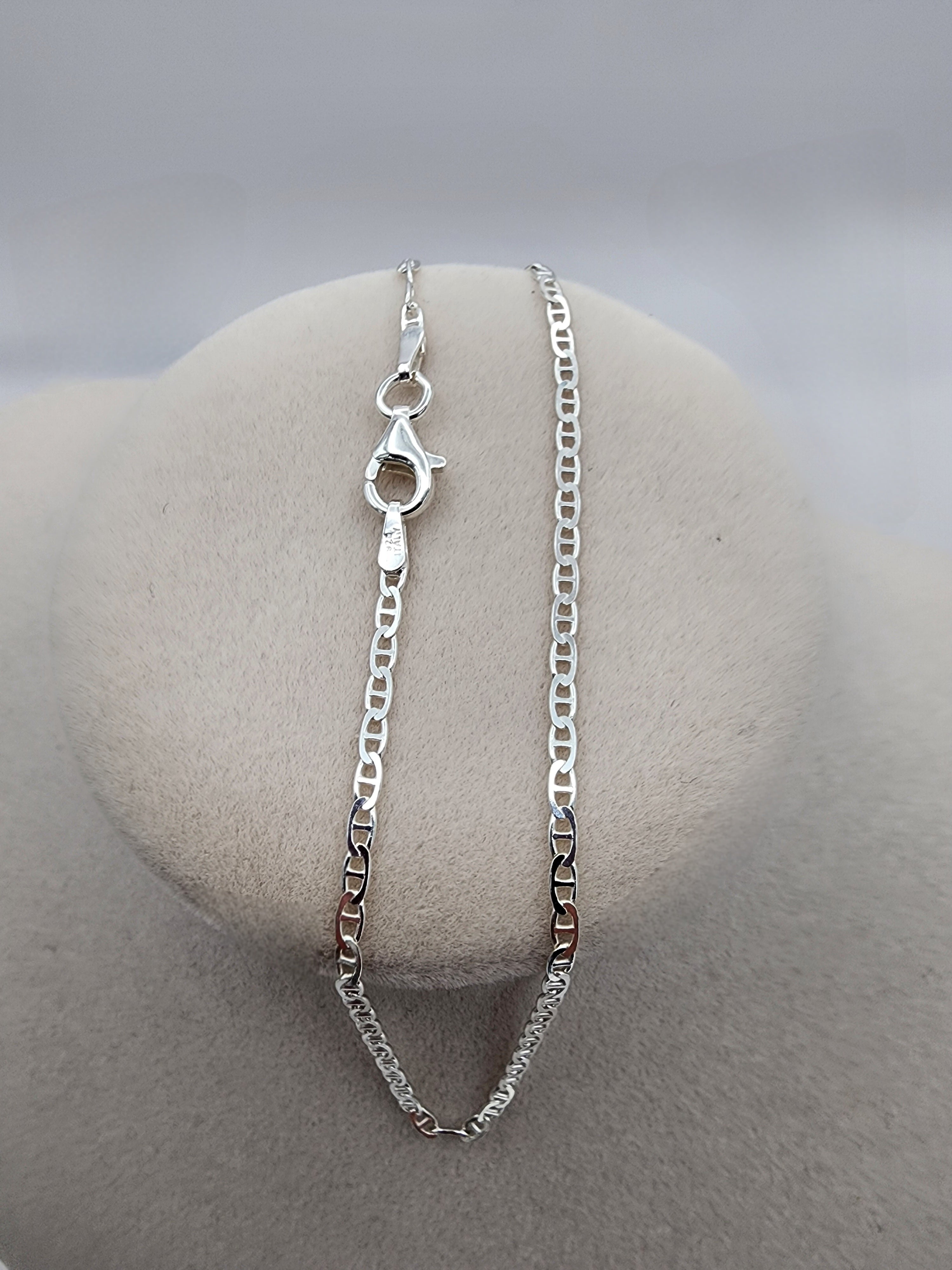 Sterling Silver Mariner Chain (16”, 2.1 mm)