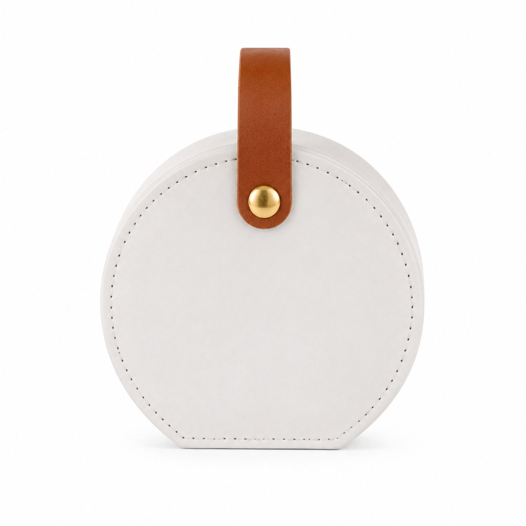 Mancerat Travel Jewelry Case – Compact Organizer (White)