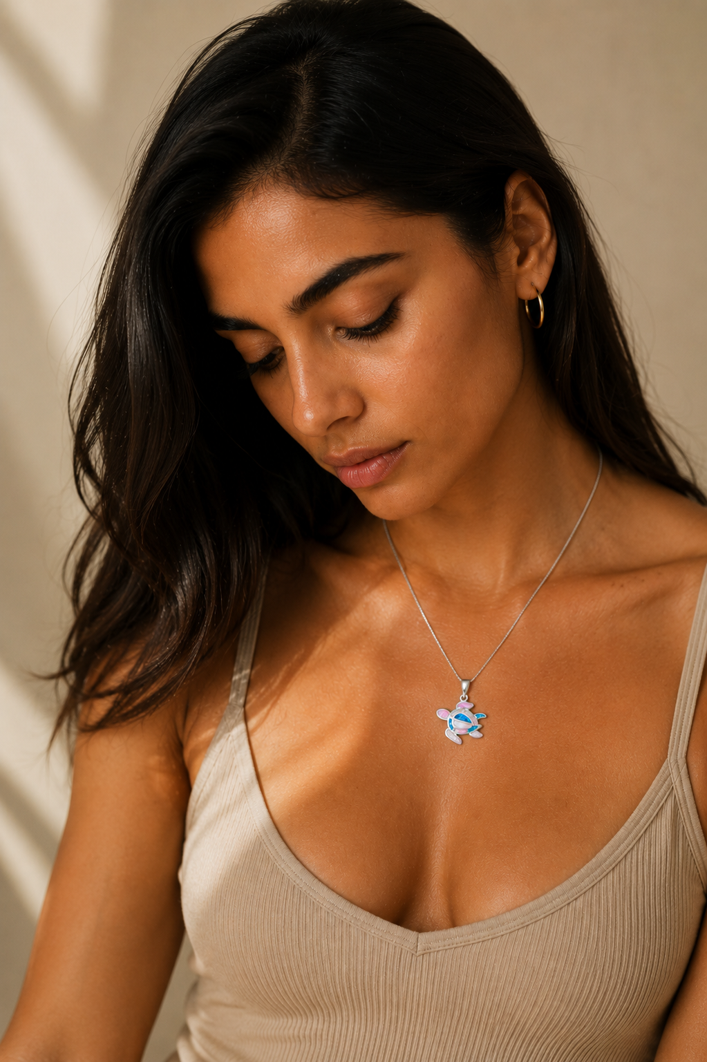 Island Mosaic Sea Turtle Necklace | Sterling Silver | Designed in Hawaii