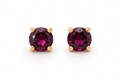 14K Gold Garnet Stud Earrings