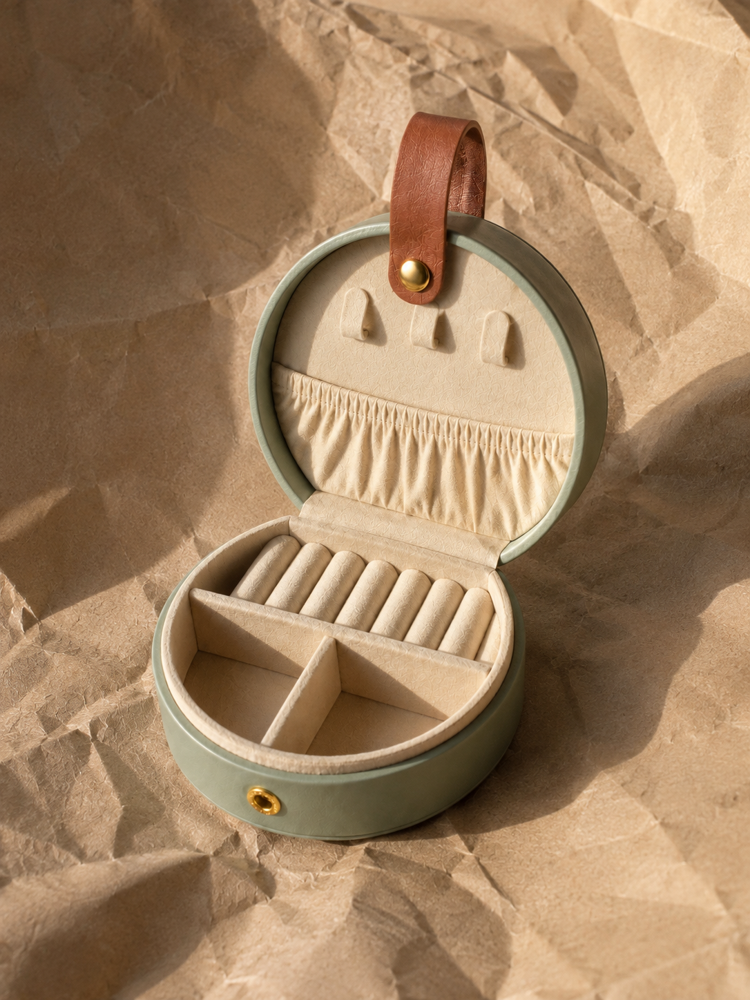 Mancerat Travel Jewelry Case – Compact Organizer (greenI