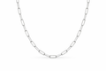 Sterling Silver Elongated Link Chain (18”, 2.5 mm)