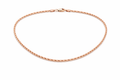 Sterling Silver Rose-Gold-Plated Rope (16”, 1.7 mm)