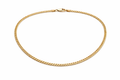 Sterling Silver Gold-Plated Flat Curb Chain (18”, 2.1 mm)