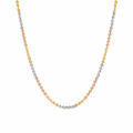 Italian Tricolor Diamond-Cut Twisted Chain (18”)