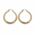Diamond-Cut Gold Hoop Earrings – 14K Gold Filled (30mm)