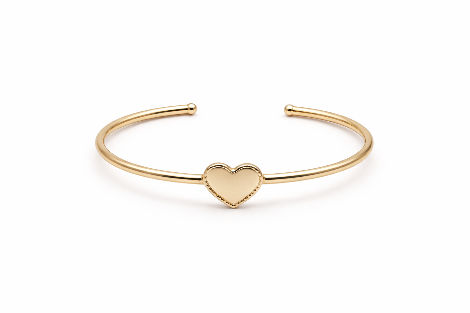 Mancerat Signature Heart Cuff – 18K Gold Filled