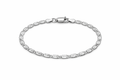 Sterling Silver Sunburst Valentino Link Bracelet (6.5”, 3 mm)