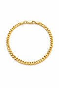 Sterling Silver Gold-Plated Flat Curb Bracelet (7.25”, 2.1 mm)