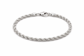 Sterling Silver Rope Chain Bracelet (7.5”, 3.8 mm)