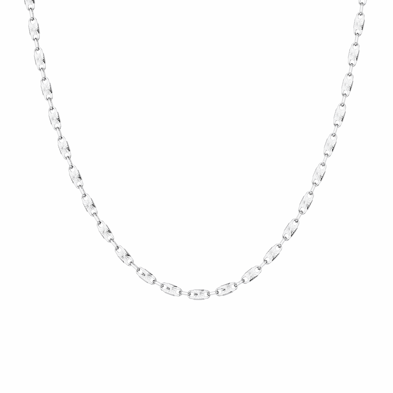 Sterling Silver Starburst Chain  (16”, 2.4 mm)