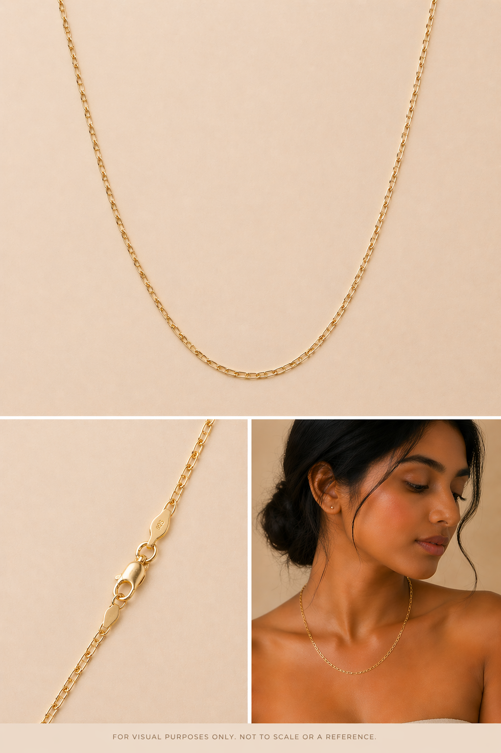 Gold-Over-Sterling Silver Mariner (16”, 2.1 mm)