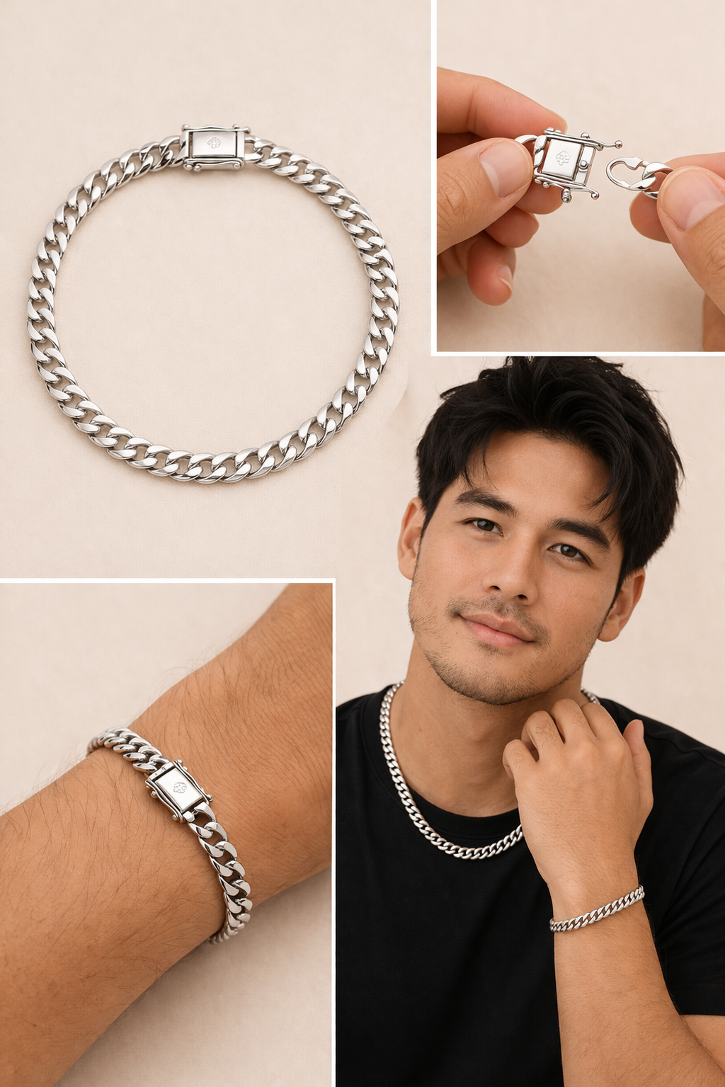 Sterling Silver Curb Chain Bracelet – 8” (5.1 mm)