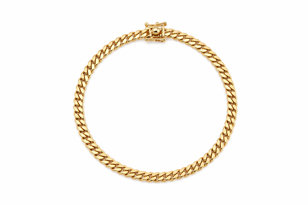 Gold-Plated Sterling Silver Cuban Link Bracelet (4.8 mm, 8.5”)