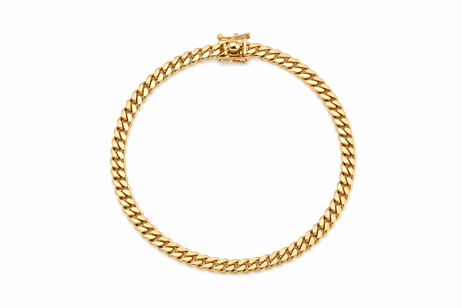 Gold-Plated Sterling Silver Cuban Link Bracelet (4.8 mm, 8.5”)