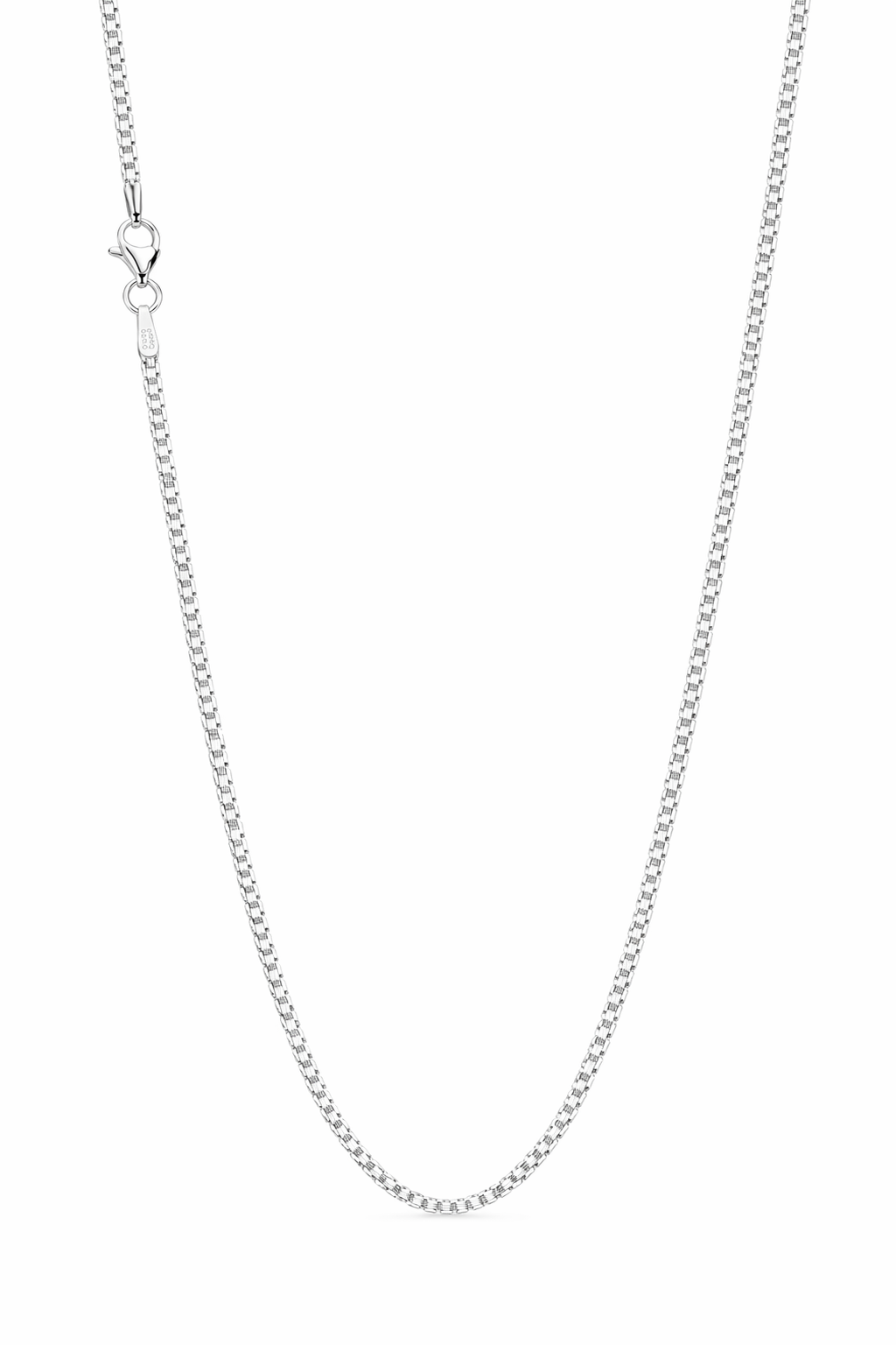 Sterling Silver Classic Box Chain Necklace(18”, 2 mm)