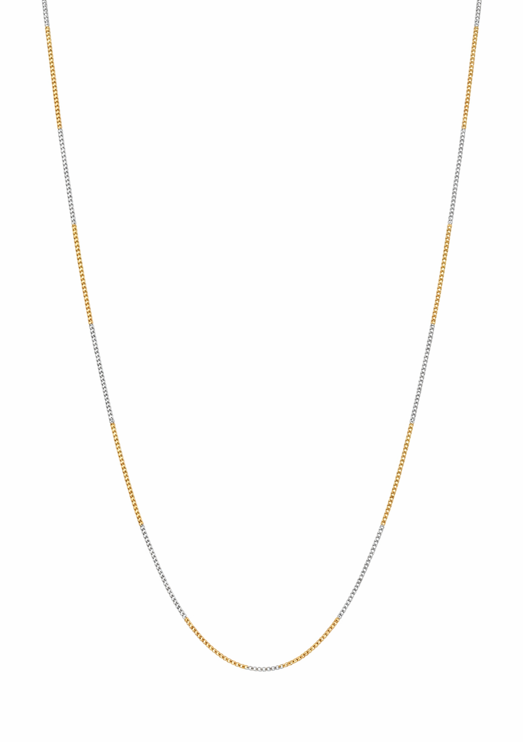 Sterling Silver Two-Tone Box Chain