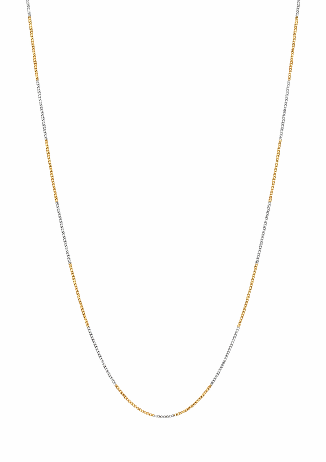 Sterling Silver Two-Tone Box Chain