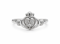 Sterling Silver Diamond Heart Ring (0.02 CTW, Size 7)