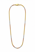 Sterling Silver Three-Tone Rope Chain (16”, 1.5 mm)