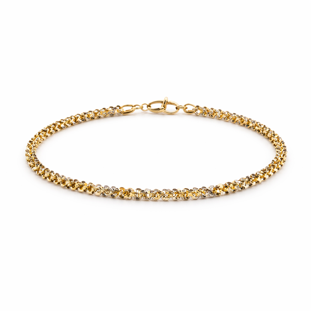 Shimmer Link Bracelet – Gold Plated Sterling Silver (7”)