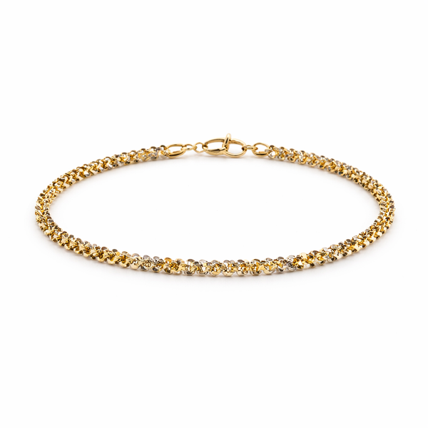 Shimmer Link Bracelet – Gold Plated Sterling Silver (7”)