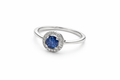 Azure Solitaire Ring – Sterling Silver