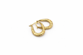 10K Ribbed Mini Hoop Earrings