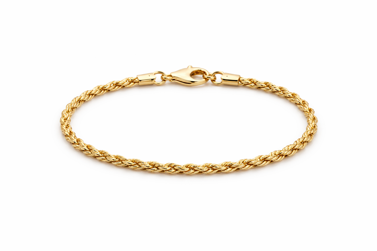 Diamond-Cut Rope Chain Bracelet (10K Gold)