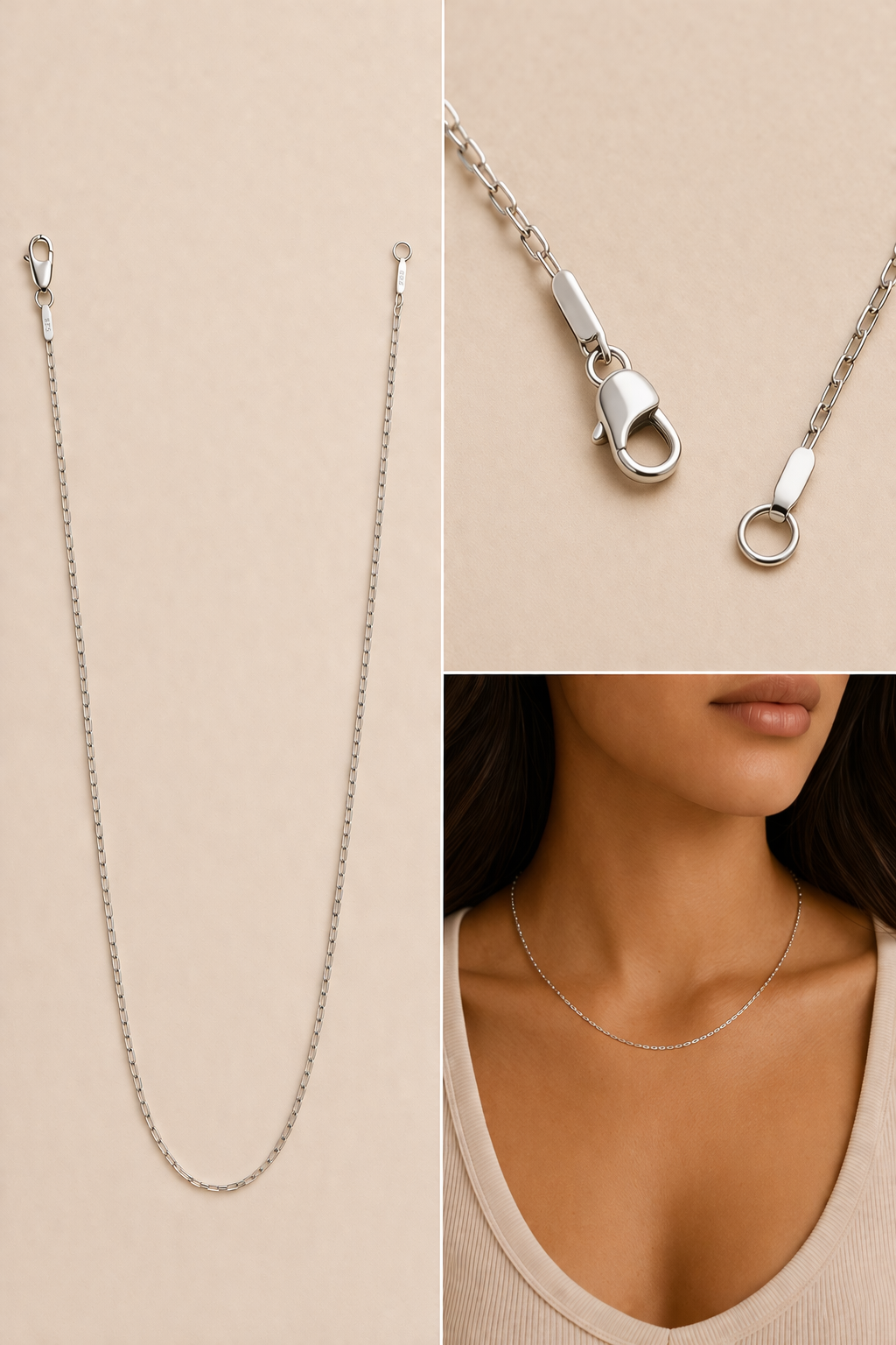 Sterling Silver Mariner Chain (16”, 2.1 mm)