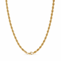 Sterling Silver Gold-Plated Rope Chain (20”, 4.3 mm)