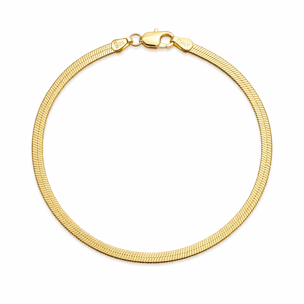 Italian Gold-Plated Sterling Silver Bracelet (Approx. 8”)