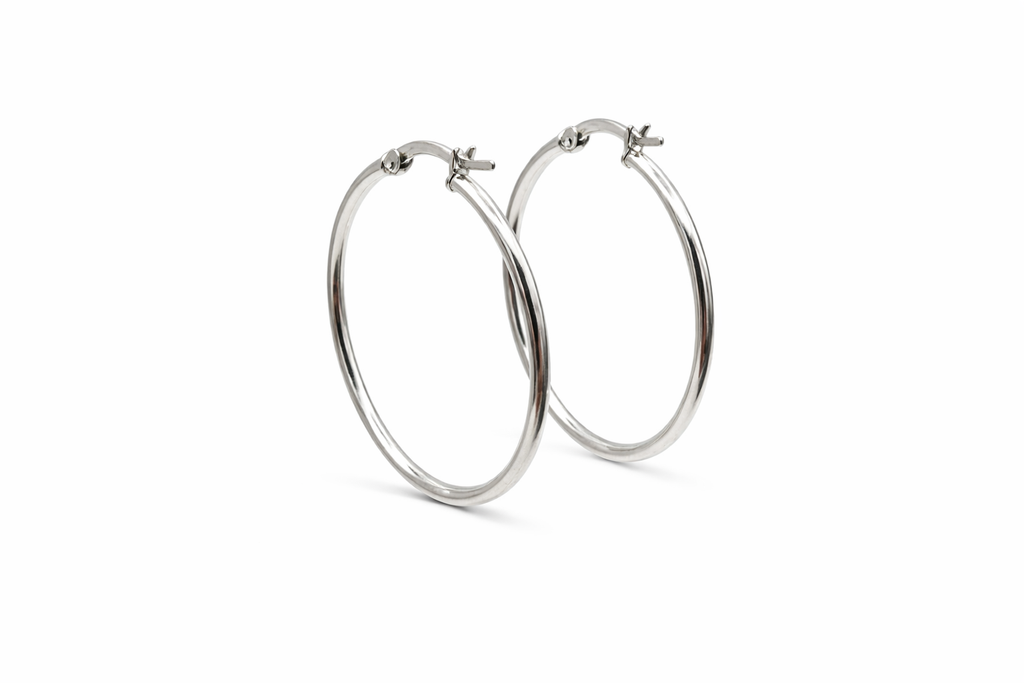 Sterling Silver Hoop Earrings (22.4 mm)