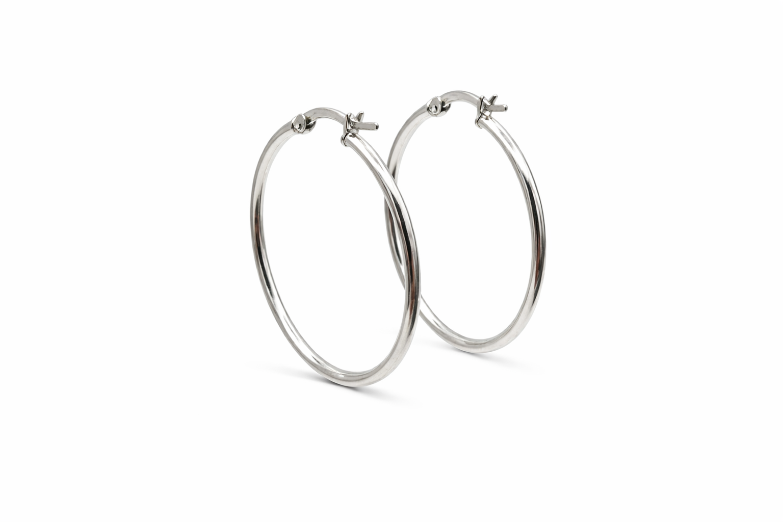 Sterling Silver Hoop Earrings (22.4 mm)