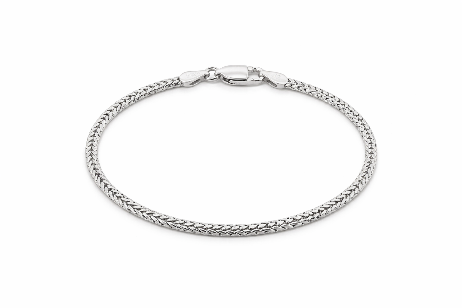 Sterling Silver Foxtail Bracelet (7.5”, 2.2 mm)