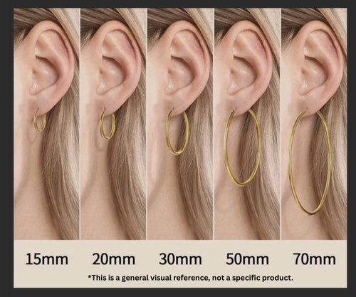14K Gold Heart Hoop Earrings
