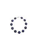 Sterling Silver Evil Eye Bracelet (7.5”, 9.9 mm)