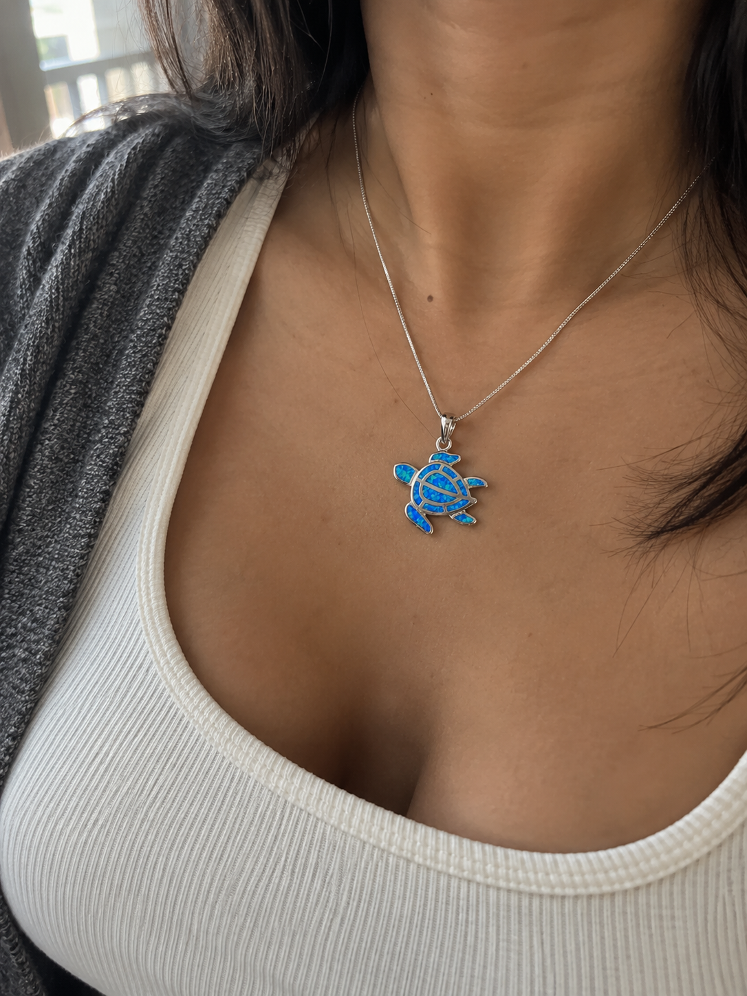Ocean Drift Sea Turtle Necklace | Sterling Silver | Designed in Hawaii