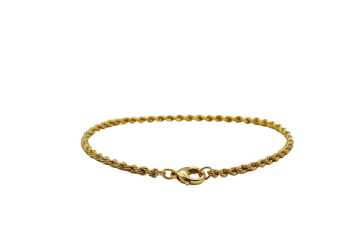 Diamond-Cut Rope Chain Bracelet (10K Gold)