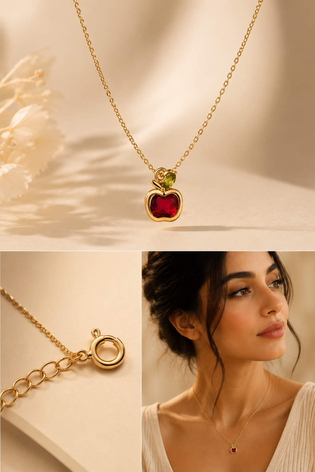 Mancerat Signature Apple Necklace – 24K Gold Filled