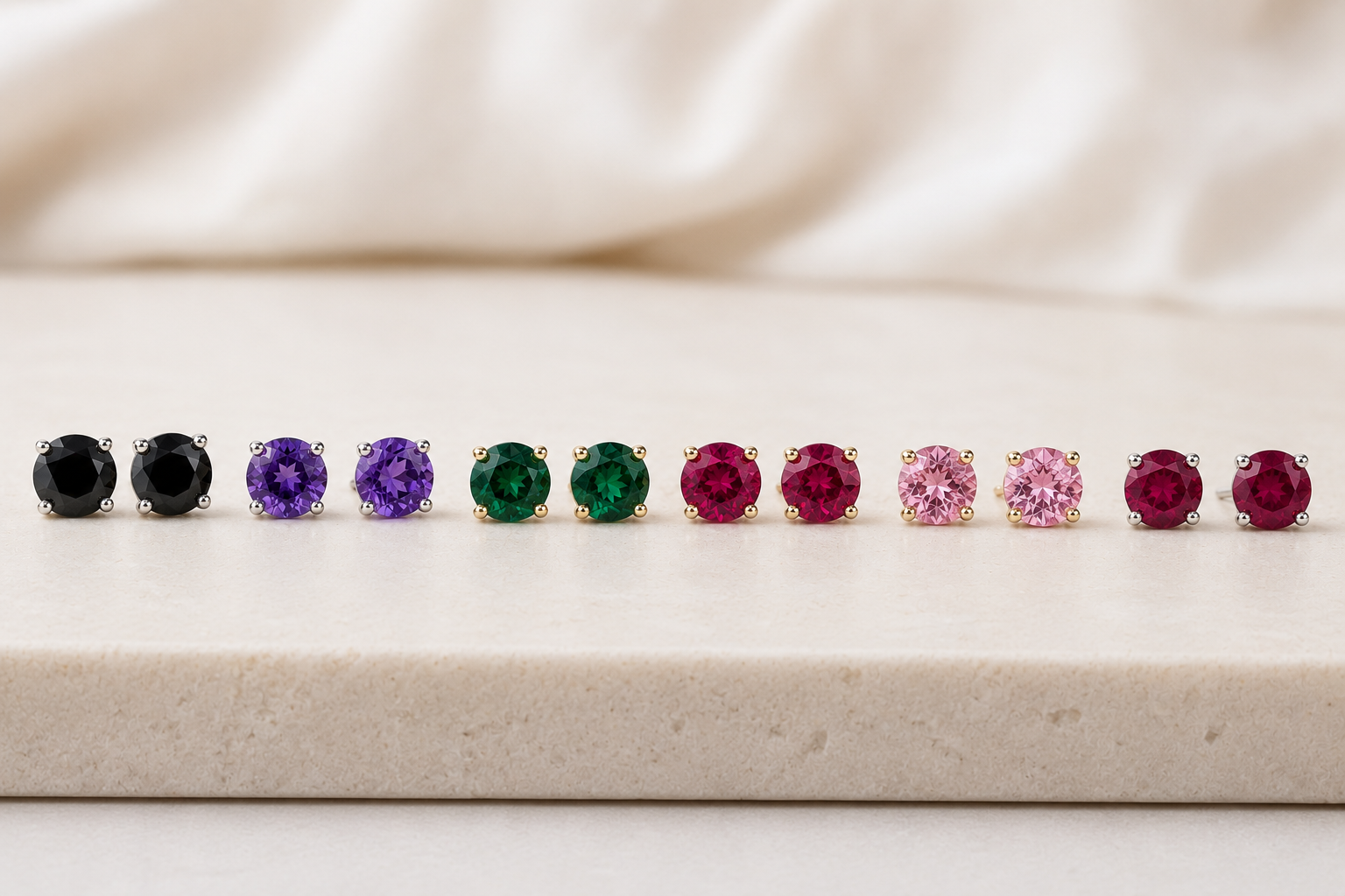 Essential CZ Stud Earrings – Sterling Silver (4mm)