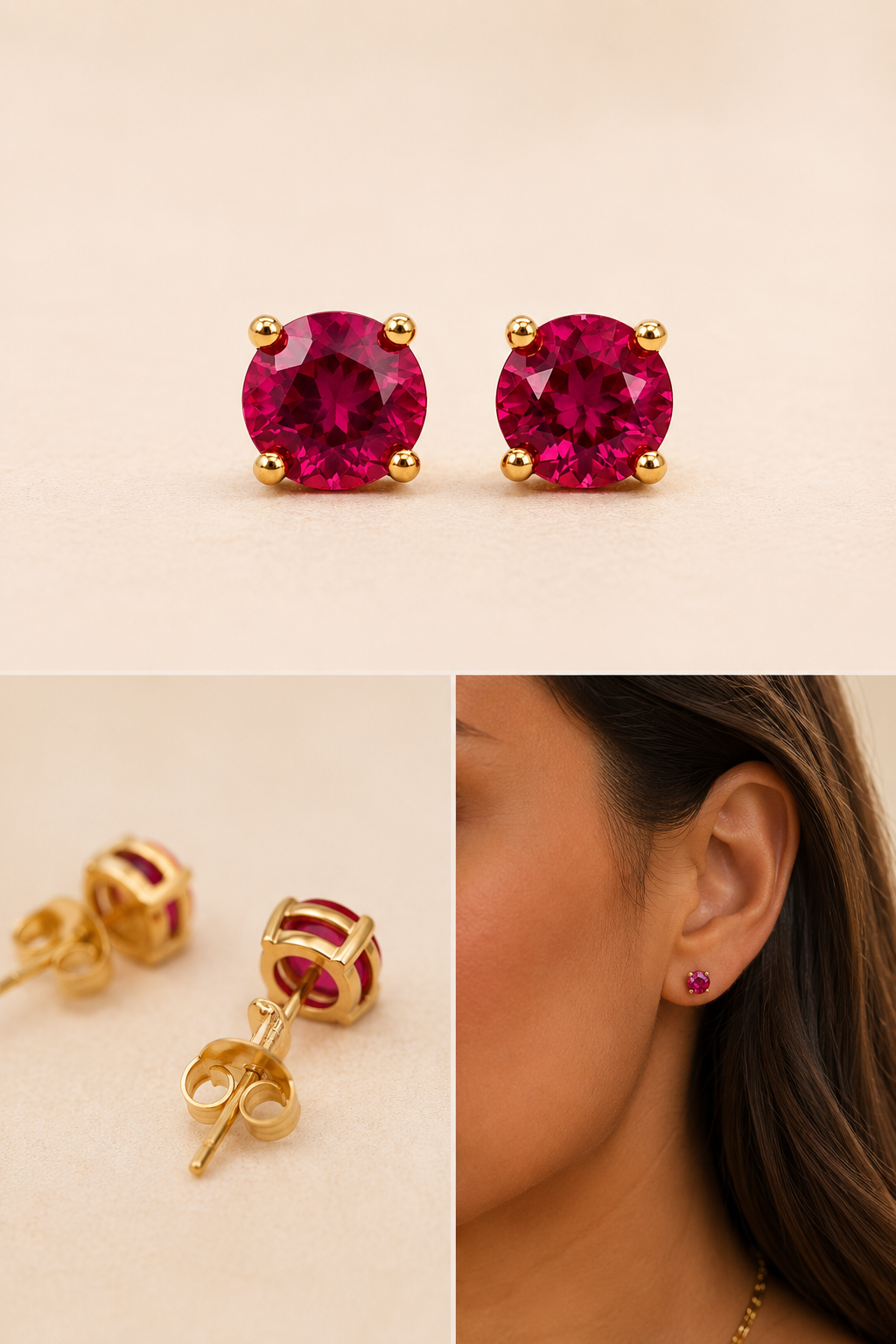 Essential CZ Stud Earrings – Sterling Silver (4mm)